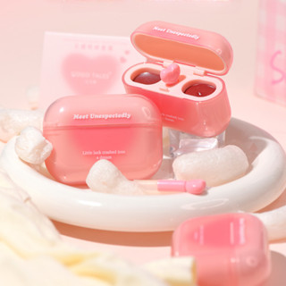 Gogo TALES Tai nghe hình son môi dễ thương mini pouty lip thạch + kem dưỡng môi mờ chống thấm nước lâu trôi bùn môi