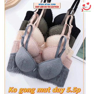 Áo lót ren không gọng đệm Choice Việt Nam ALS61 tym dày 5cm siêu nâng ngực Áo Ngực (Ren 5cm)