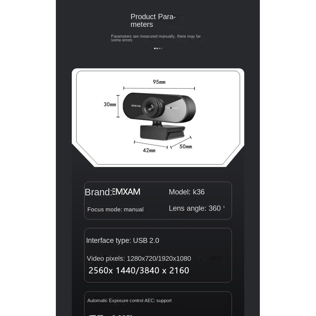 Máy Tính Webcam HD Cho PC 2K Min i Web Camera Có Micro USB 2.0 Web Cam Cho Máy Tính Mac Laptop Để Bàn | BigBuy360 - bigbuy360.vn