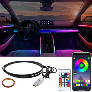 [Mã CLS2404B giảm 30k đơn 99k] Dây Đèn LED RGB 5V Cổng USB Trang Trí Nội Thất Xe Hơi Kèm Điều Khiển Từ Xa