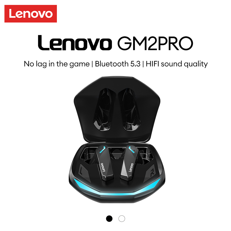Lenovo GM2 PRO Chơi game Bluetooth, âm thanh trong tai, độ trễ thấp, màu đen