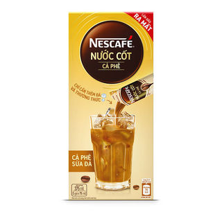 [TẶNG Túi Tote mẫu ngẫu nhiên] Nước cốt cà phê NESCAFÉ - CÀ PHÊ SỮA ĐÁ (hộp 5 gói):Chính Hãng