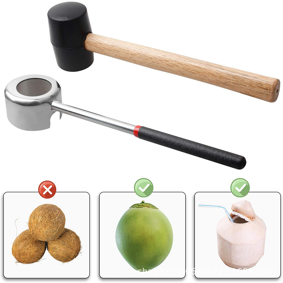 Bộ 2 món Đông Nam Á Dụng cụ mở dừa dừa xanh dừa Dụng cụ mở nắp dừa Dụng cụ mở vỏ dừa Dụng cụ mở dừa Dụng cụ mở lỗ dừa
