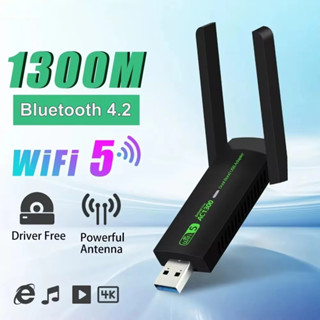 1300mbps USB 3.0 WiFi Adapter Card Mạng 2.4G 5Ghz Wi-Fi Dongle Bluetooth 4.2 Bộ Thu Không Dây Cho Máy Tính Để Bàn Laptop