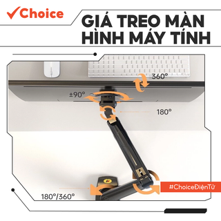 [Top Value] Giá Treo Màn Hình Máy Tính North Bayou F80 EL1-1469-89 Modern T98, Prime Arm Tải Trọng 9kg
