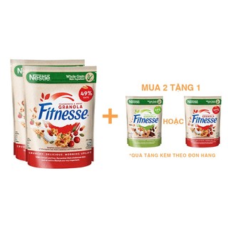   HSD:3 2025  Mua 2Tặng1Granola Vị NgẫuNhiên CB 2 Bịch Ngũ cốc ăn sáng Fitnesse Granola Nam Việt Quất&Hạt Bí Ngô gói300g  