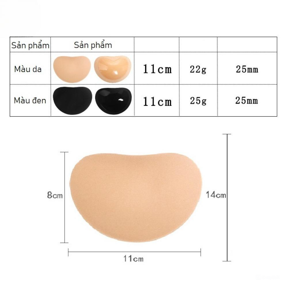 Combo 2 Miếng dán độn áo lót,áo bơi nâng ngực, mút độn tim dày 2cm siêu nâng tăng vòng 1 005 Choice Việt Nam LN10
