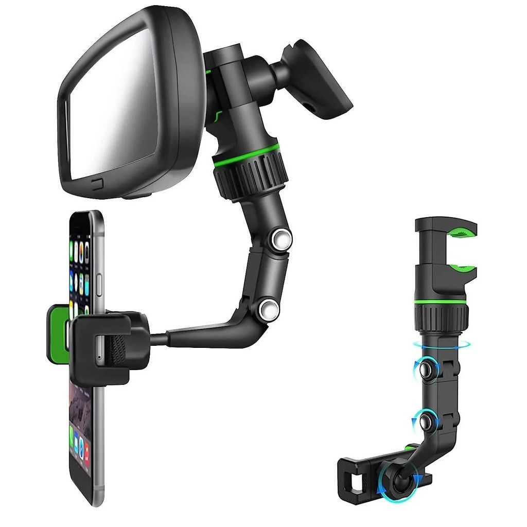 Xoay 360 Độ Có Thể Điều Chỉnh Di Động Điện Thoại Di Động Đa Năng Giá Đỡ Điện Thoại Ô Tô Đa Năng Gương Chiếu Hậu Ô Tô Ghế Treo Giá Đỡ Kẹp