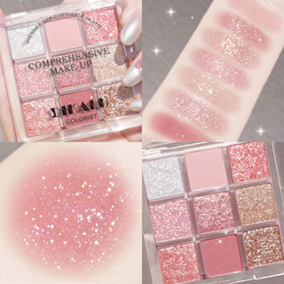 Bảng Phấn Mắt 9 Màu - Matte, Shimmer & Glitter Finishes in Earth Tones, Blue-Purple Smoky Shades