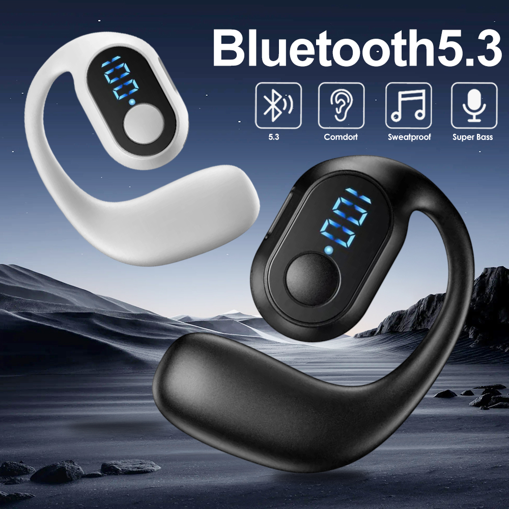 Tai Nghe Bluetooth V5.3 Tai Nghe Rảnh Tay Không Dây Có Mic Tai Nghe Đơn Cho IPhone Android Samsung Laptop Thể Thao Tai Nghe