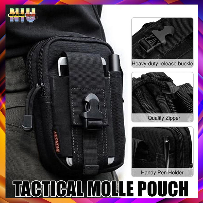 Ngụy Trang Chiến Thuật Túi Thắt Lưng Với Dung Tích Lớn Chống Thấm Nước Nam Leo Núi Ngoài Trời Điện Thoại Di Động Vải Treo Túi