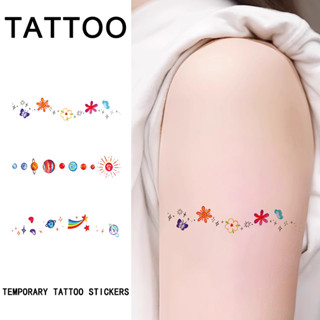 Bướm Hành Tinh Nhỏ Tươi Đầy Màu Sắc Tạm Thời Dán Hình Xăm, Cánh Tay Mặt Chống Thấm Nước Lâu Dài Nam Nữ Mô Phỏng Nhiều Màu Sắc Hình Xăm