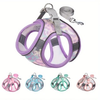 Dây nịt & dây xích ngụy trang phản quang cho chó - Thiết kế chống thoát hiểm có thể điều chỉnh, thoáng khí, chăm sóc dễ dàng