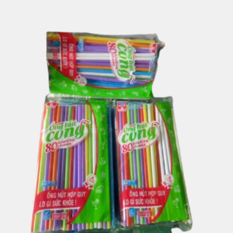 [COMBO 3 ] Combo 3 túi ống hút cong đủ 80 ống Choice Việt Nam HA18