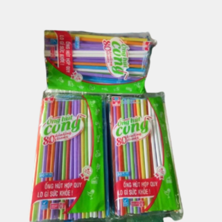 [COMBO 3 ] Combo 3 túi ống hút cong đủ 80 ống Choice Việt Nam HA18