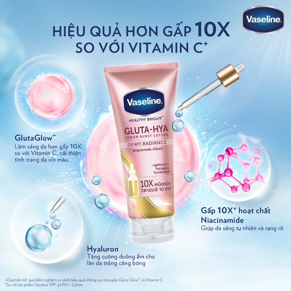 Serum Vaseline Gluta-Hya Dưỡng Da Sáng Mịn Sau 7 Ngày 300ML/330 ML (tùy đợt nhập hàng) | BigBuy360 - bigbuy360.vn