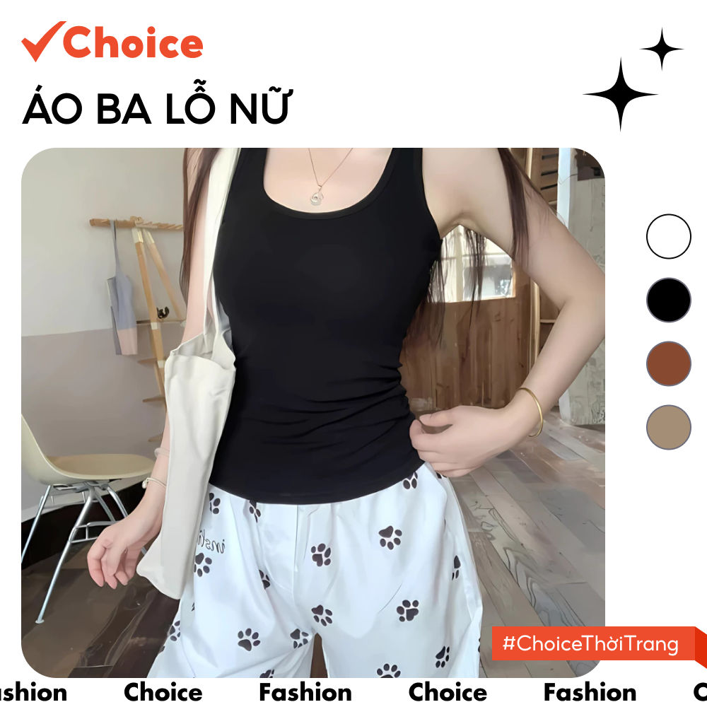 [Choice] Áo Ba Lỗ Nữ FA1-2711-869 Chất Tăm Siêu Mát, Áo 2 Dây Bản To