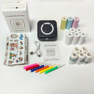 Gói máy in di động nhỏ Mini C15 màu đen, hình ảnh có thể in được, ảnh, nhãn, văn bản, danh sách việc cần làm và máy in bỏ túi Bluetooth nhiệt khác