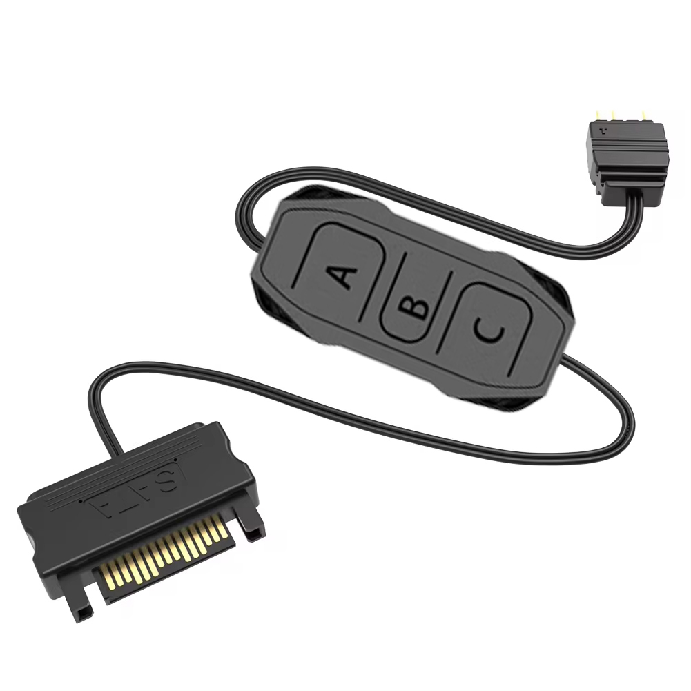 Mini adapter controller SATA đến 5V 3 chân cáp điều khiển ARGB, nguồn SATA, dây mở rộng ARGB phù hợp