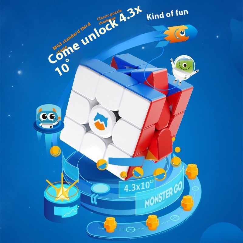 Từ 3x3 Tốc Độ Cube Bao Bì Mới Mịn Không Dính Thi Đấu Thực Hành Xếp Hình Đồ Chơi Màu Trơn