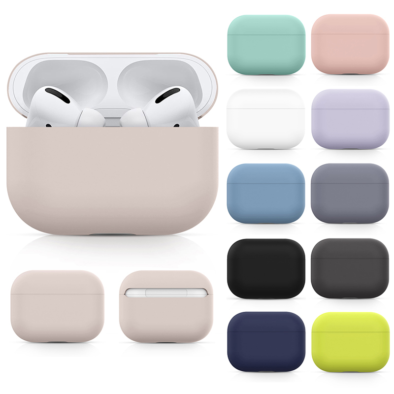 Màu Kẹo Mềm Silicon Dành Cho Airpods Pro Ốp Lưng Bảo Vệ Fundas Cho Air Pods Pro Phụ Kiện Tai Nghe coque Cover