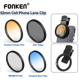 Fonken Bộ Lọc Ống Kính Máy Ảnh Điện Thoại 52mm 8 Đường Kính Dạng Kẹp cpl starlight Thông Dụng Có Thể Điều Chỉnh
