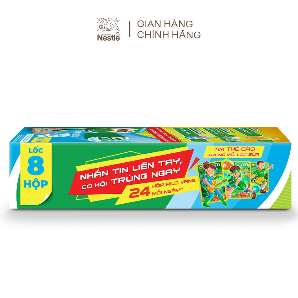 [Phiên bản thẻ cào] Thùng 24 hộp sữa lúa mạch Nestlé® MILO® 110ml (8 hộp/lốc)