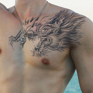 Phương Đông Rồng Thảo Dược Hình Xăm Miếng Dán Chống Thấm Nước Lâu Dài Nam Độc Đáo Độc Đáo Cánh Tay Ngực Mô Phỏng Hình Xăm Không-Refle