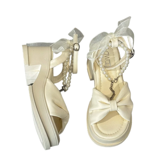 Giày Sandal Bánh Mì Choice CG-0668 2-3cm Đính Nơ Phối Quai Ngọc Tiểu Thư