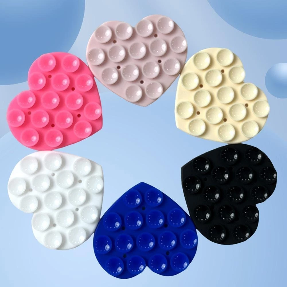 Đế giữ điện thoại hình trái tim dày, hai mặt bằng silicone, gắn chặt vào điện thoại G0b0.