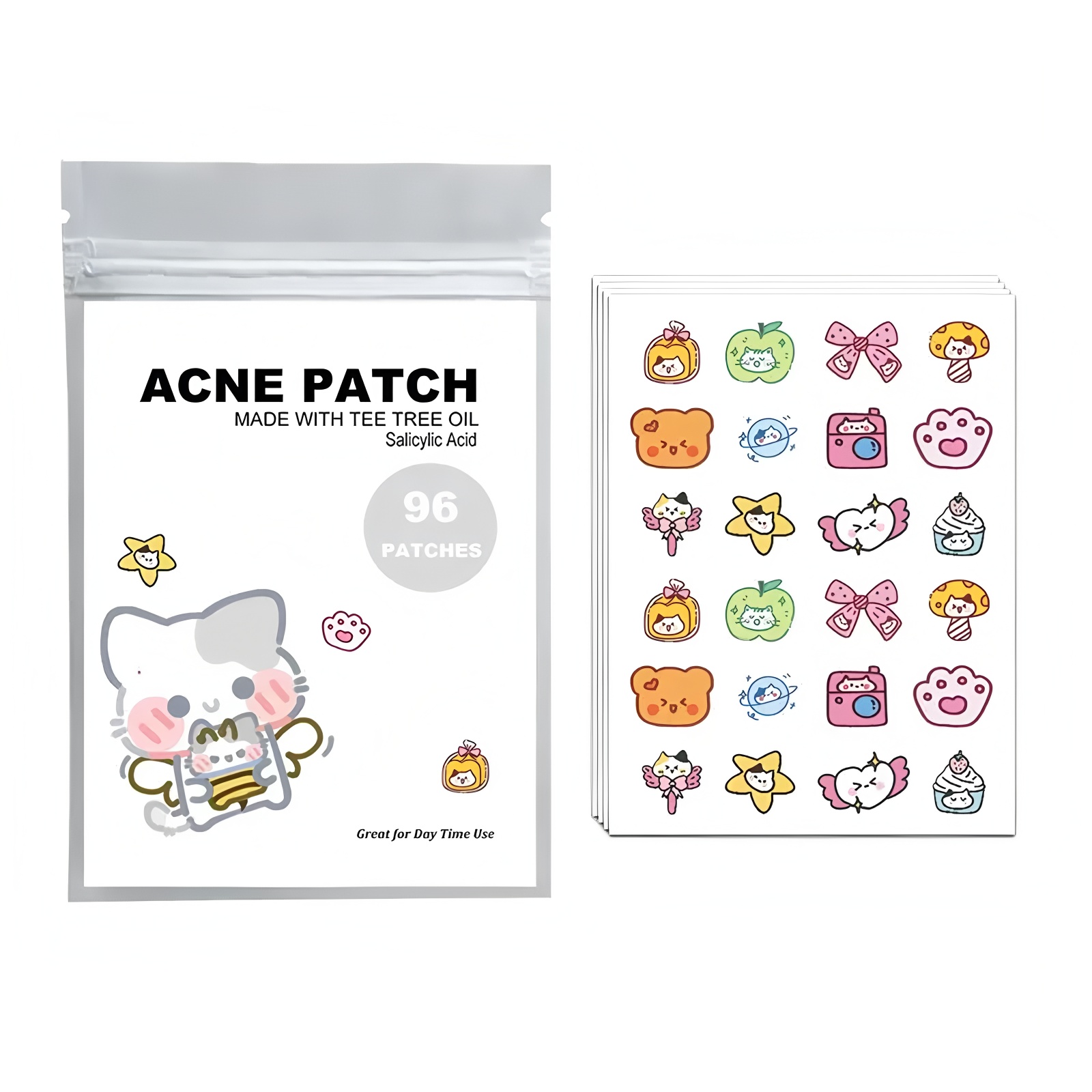 96 miếng Miếng Dán Chống Mụn cho Mặt, Miếng Dán Mụn Hydrocolloid, Miếng Dán Che Phủ Mụn và Khuyết Đi