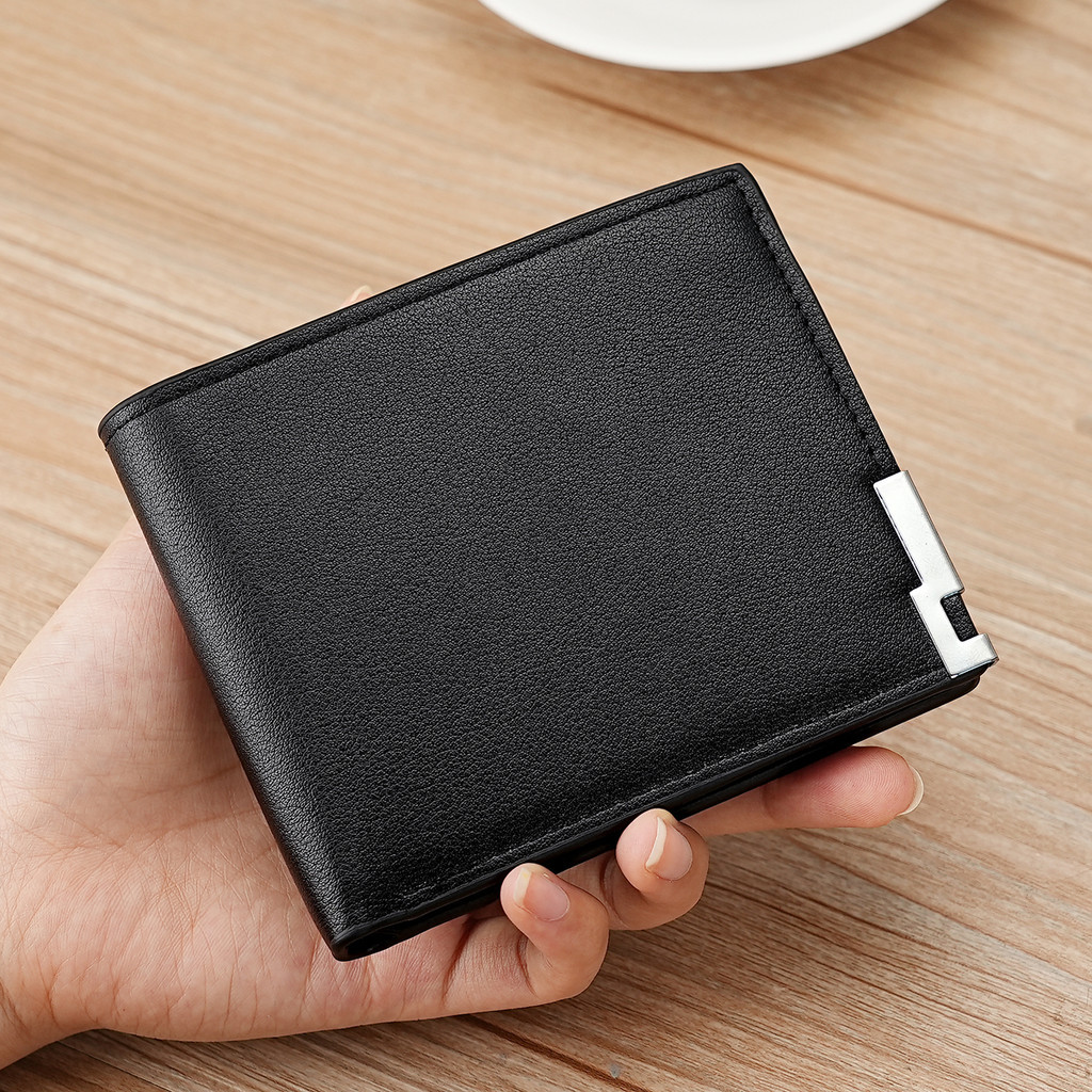 1 Cái Nam Công Sở Đơn Giản Ví Ngắn Thời Trang Thanh Niên Bi-Fold Đa Chức Năng Ví Đa Năng Quà Tặng Nam