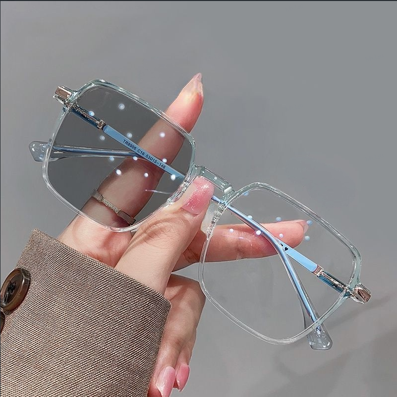 Kính chặn ánh sáng xanh Photochromic Khung lớn Phong cách Hàn Quốc cho Unisex | BigBuy360 - bigbuy360.vn