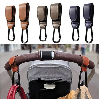 Móc Xe Đẩy Cho Bé Có Thể Điều Chỉnh Da PU Pram Tổ Chức Cho Túi Tã Du Lịch Thiết Yếu