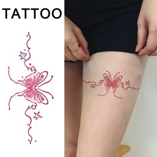  Miếng dán hình xăm bướm hồng lâu bền cho nữ chống thấm nước và không phản quang 