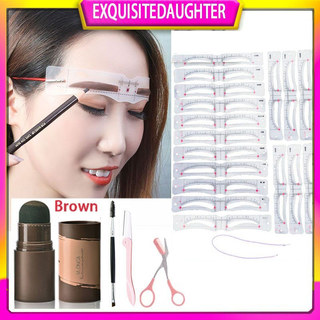 Bộ Phấn Lông Mày Có Định Hình Stencil – Bộ Thẻ Lông Mày Lười Để Trang Điểm Dễ Dàng Lông Mày