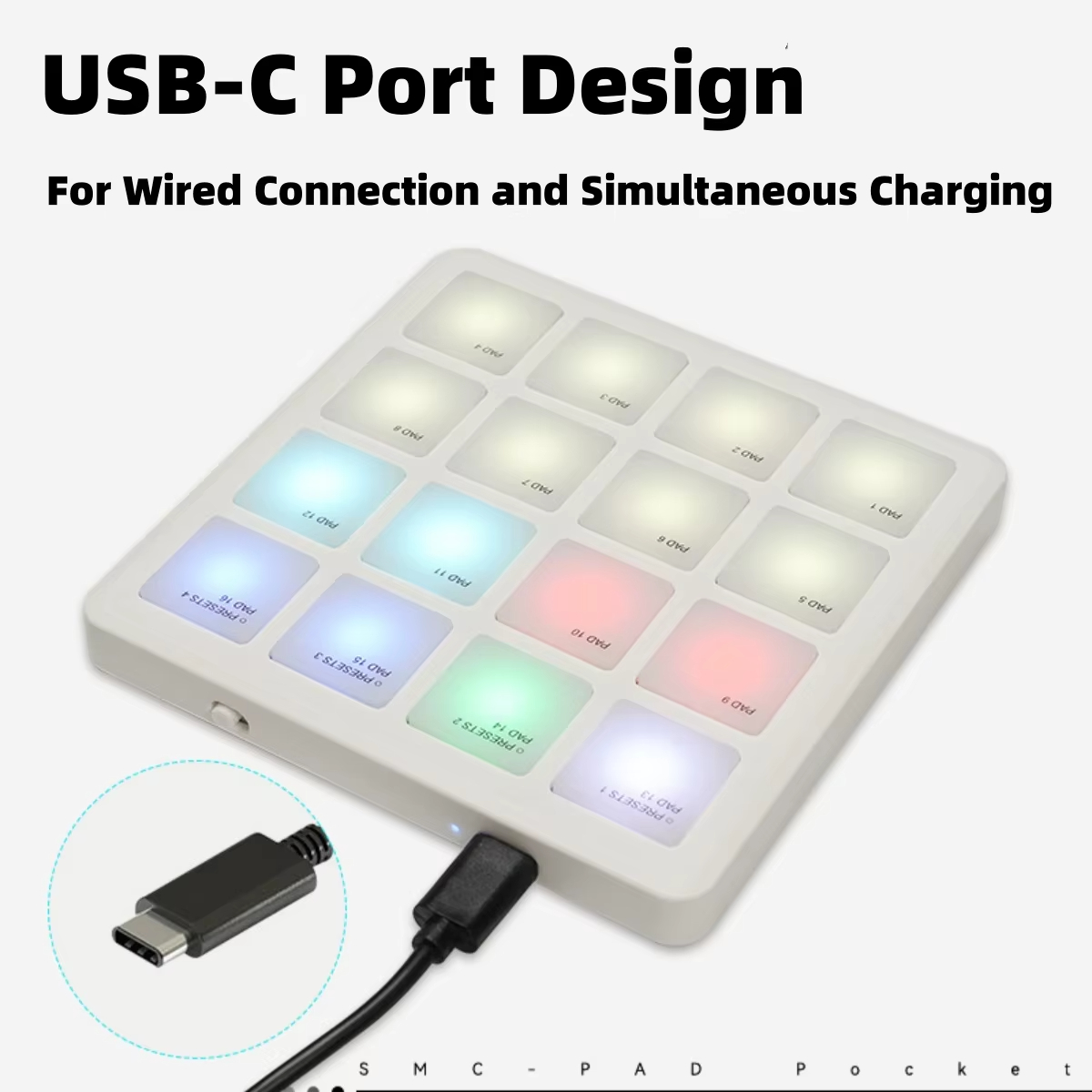 Bảng điều khiển MIDI không dây M-VAVE SMC-PAD mới: 16 pad, USB-C, siêu mỏng, lý tưởng cho nhạc sĩ.