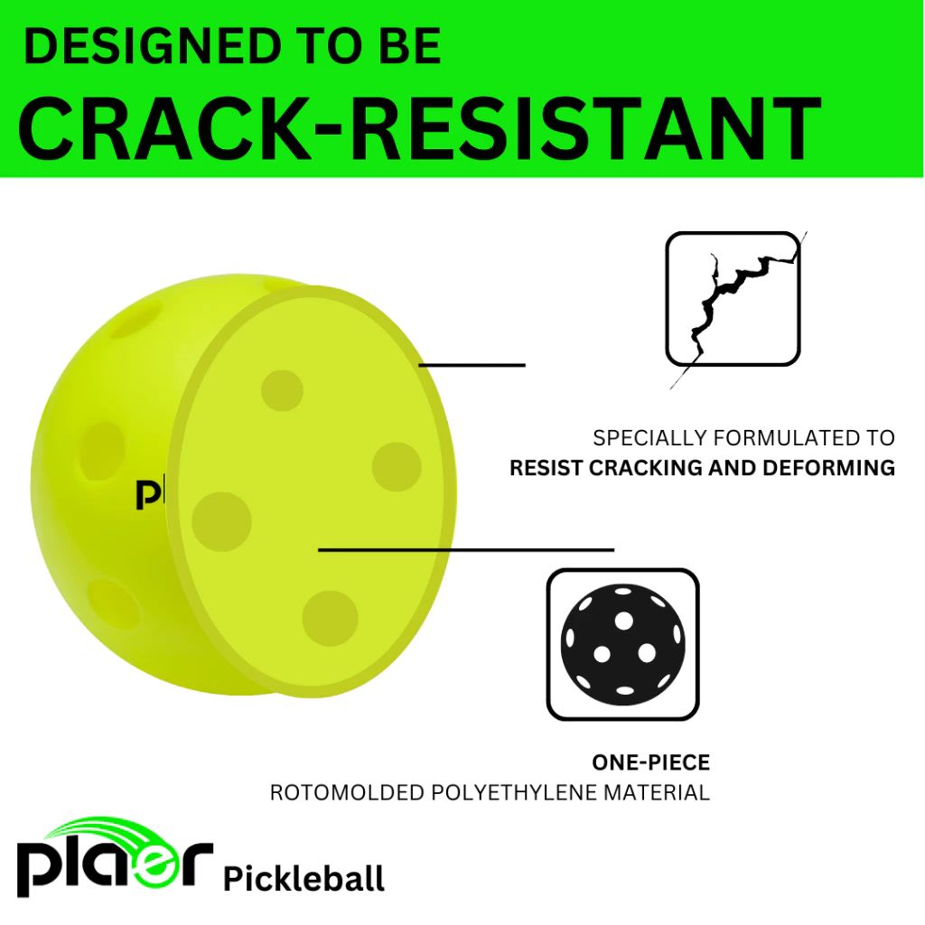 Bóng pickleball PLAER Outdoor Pro 40 - 40 lỗ (Tương đương với Franklin X40)