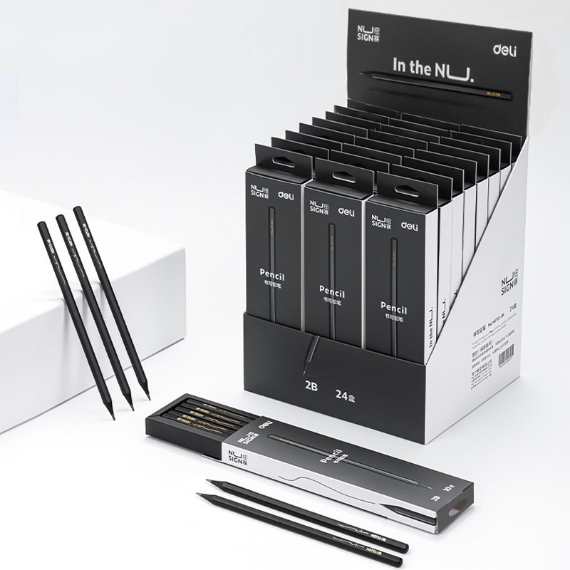 Bộ bút chì gỗ đen Newsay 2B / HB dành cho mẫu giáo Trường tiểu học Lục giác NS722 Văn phòng phẩm