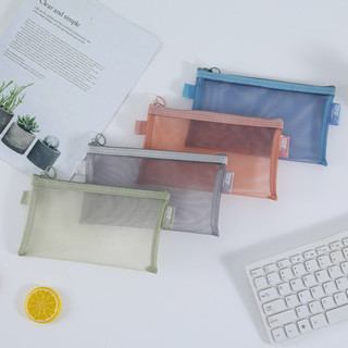 Hộp đựng bút chì đơn giản Dung tích lớn Túi văn phòng phẩm có giá trị cao Bán buôn Khóa mật khẩu Hộp đựng bút chì Trường trung học Học sinh tiểu học Hộp đựng bút chì Lưới Dây kéo Túi sáng tạo trong suốt