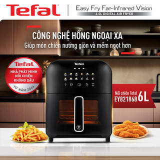 Nồi chiên không dầu tefal easyfry window 6l ey821868