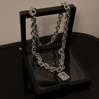 Coldness Phong Cách Rock Sugar Đá Quý Áo Khoác Vòng Cổ Nữ Niche Thiết Kế Áo Len Cao Cấp Dây Xích Hip-hop Xương Cổ Dây Xích