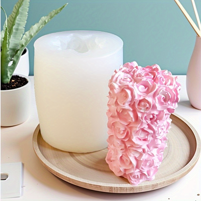 Khuôn silicon cho thảm silicon 1 khuôn silicon hình hoa hồng / mặt trời, khuôn nhựa resin, khuôn nến
