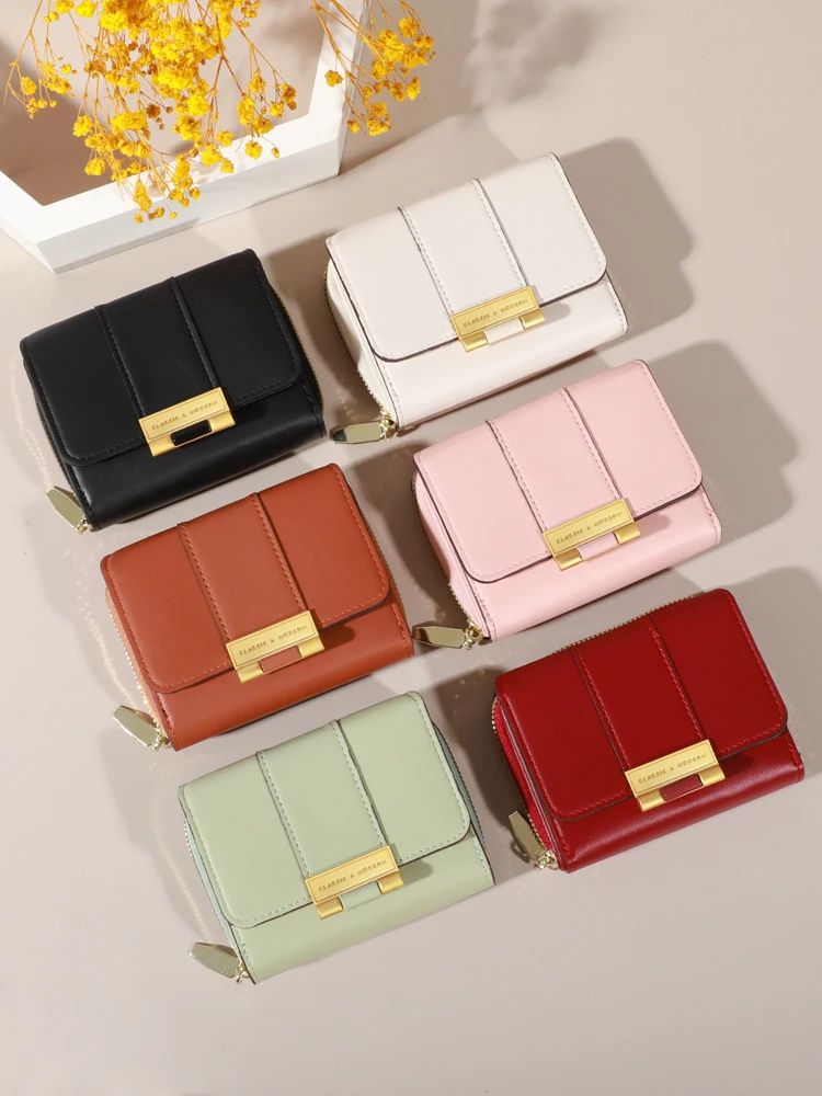 Ví Nữ Hợp Thời Trang Đựng Thẻ Thời Trang Nữ Thiết Thực Màu Sắc Nhỏ Tươi Sáng