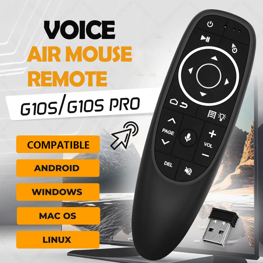 G10S/G10S Pro Chuột Không Dây Điều Khiển Bằng Giọng Nói 2.4G Học IR cho H96 MAX X88 PRO X96 MAX