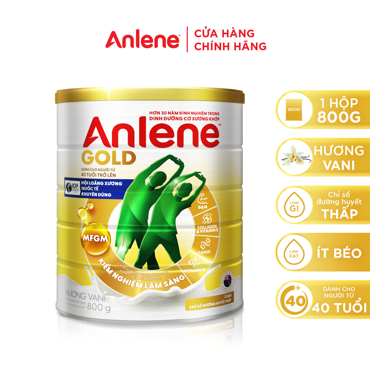 Sữa Bột Anlene Gold Hương Vani 800g | BigBuy360 - bigbuy360.vn