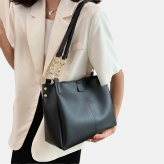 Túi xách nữ Choice BTM24 phối dây da pha xích, túi ngăn rộng có khoá kéo miệng không rớt đồ