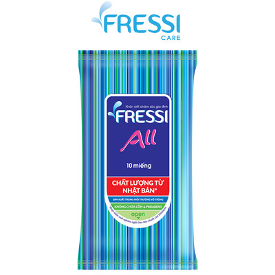 [HB Gift] Khăn ướt chăm sóc gia đình Fressi Care All 10 miếng/gói