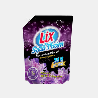 [Choice] Nước xả làm mềm vải Lix BT17 sạch thơm hương ngàn hoa túi 2,2L