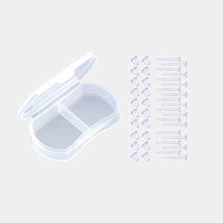 Set kèm hộp bông tai nhựa y tế Choice BCT1 trong suốt hình tròn giữ lỗ không gây kích ứng